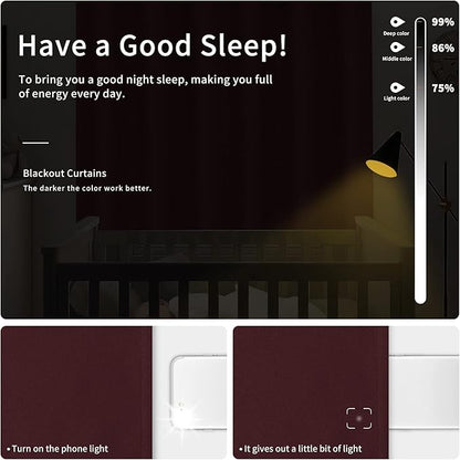 Easy-Going Blackout Curtains for Bedroom, Solid Thermal Insulated Grommet and - Image 2