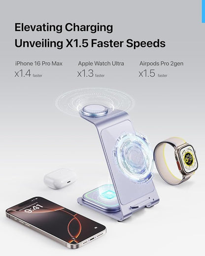 Intoval Aluminum 3 in 1 Wireless Charging Station - Image 8