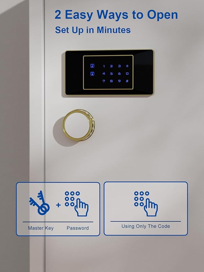 TIGERKING 17.6 Cu Ft Extra Large Home Security Safe – Touchscreen Lock - Image 6