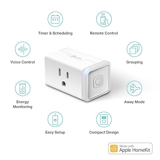 Kasa Smart Plug Mini 15A, Apple HomeKit Supported, Smart Outlet Works - Image 4