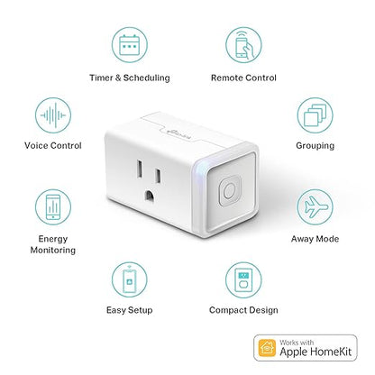 Kasa Smart Plug Mini 15A, Apple HomeKit Supported, Smart Outlet Works - Image 4