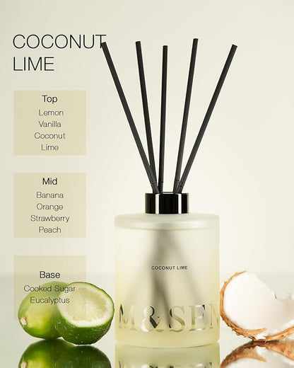 M&SENSE Coconut Lime Reed Diffuser Set - Image 2
