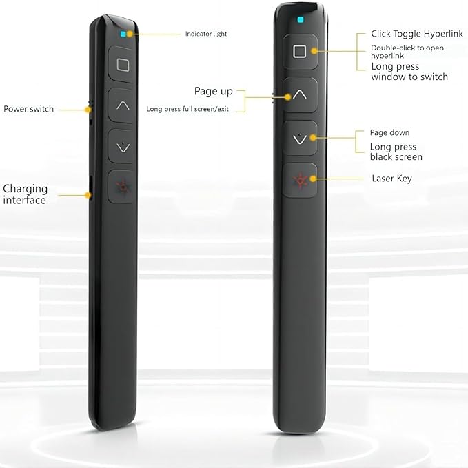 Wireless Presenter, 2.4GHz USB Control Presentation PPT PowerPoint Clicker - Image 5