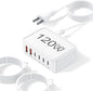 USB C Charger Block, 120W 6 Port USB Charging Station by Otovoda