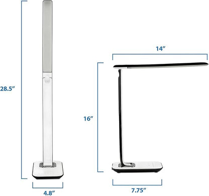 Turcom LED Desk Lamp With USB Charging Port Dimmable Touch Controls w/Color - Image 9