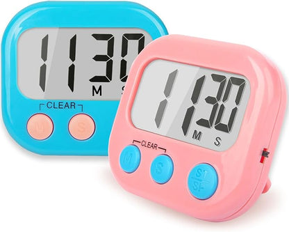 2 Pack Classroom Timers for Teachers Kids Large Magnetic Digital Timer Blue Pink by AOUCE