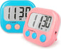 2 Pack Classroom Timers for Teachers Kids Large Magnetic Digital Timer Blue Pink by AOUCE