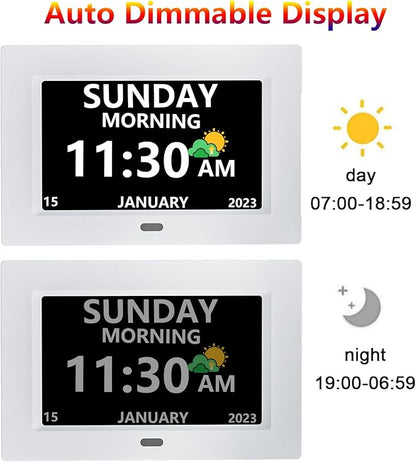 MRCHYDZ 7 Inch Clock with Day and Date - Image 6