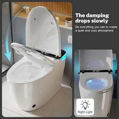 Smart Toilet with Elongated Heated Seat, Auto Flush, Manual Soft-Close Seat & - Image 3