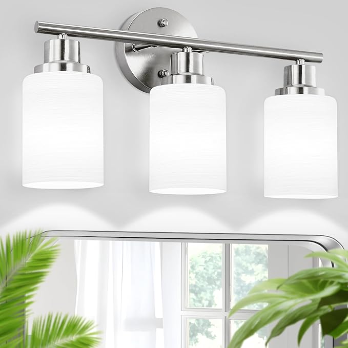 Guliaofo 3-Light Bathroom Light Fixtures, Vanity Lights by GuliaofoLights