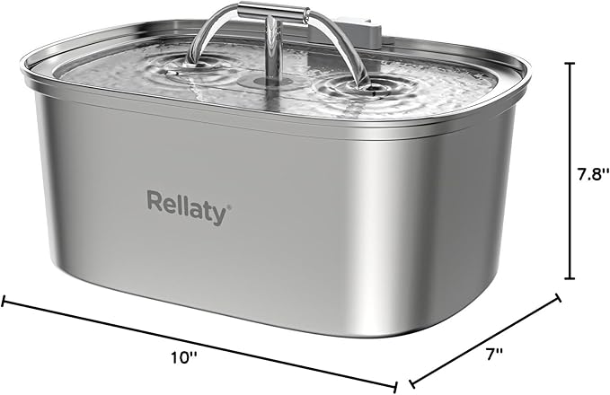 Cat Water Fountain Stainless Steel: 108oz/3.2L Pet Drinking Foundatin - Image 8