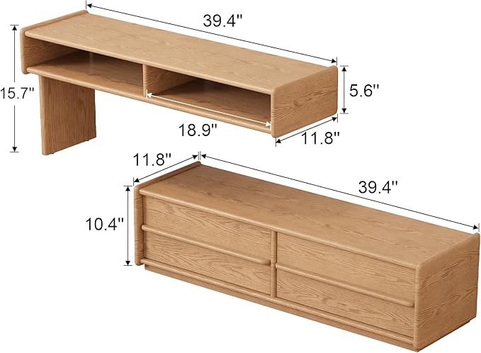 YQJJGL Solid Wood TV Stand for TVs up to 65 Inch， Walnut TV Stand - Image 2