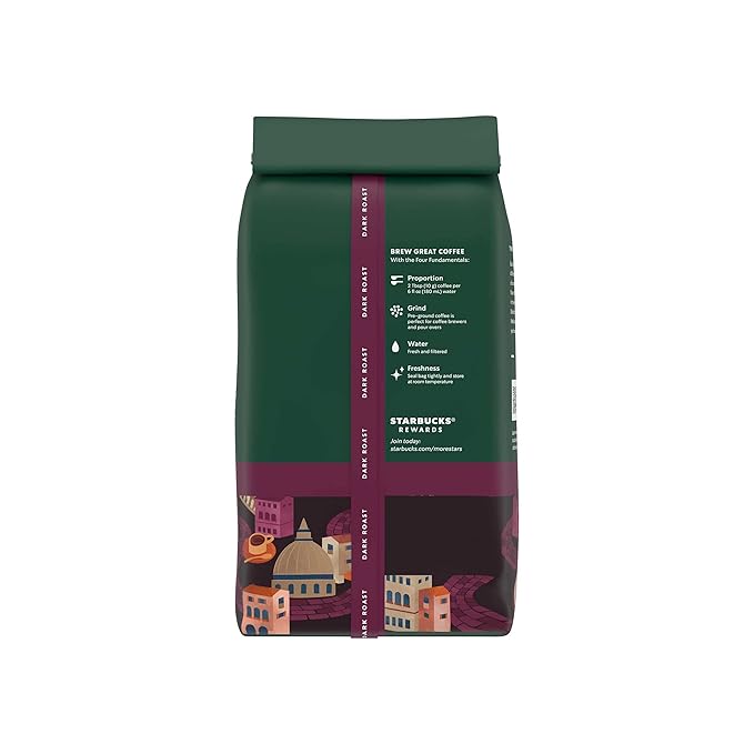 Starbucks Ground Coffee, Dark Roast Hot or Iced Coffee, Italian Roast, Six 12 - Image 7