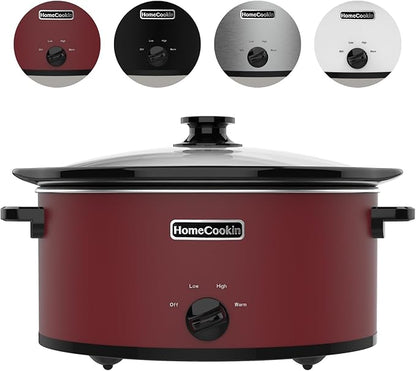 HOMECOOKIN 6 Quart Slow Cooker Oval Manual Pot Food Warmer - Image 7