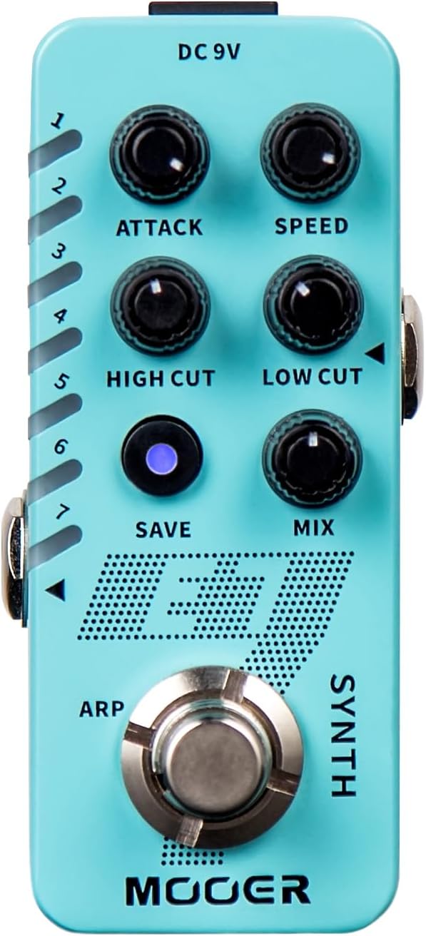 MOOER E7 Polyphonic Guitar Synth Pedal Electronic Synthesizer, 7 Guitar by MOOER
