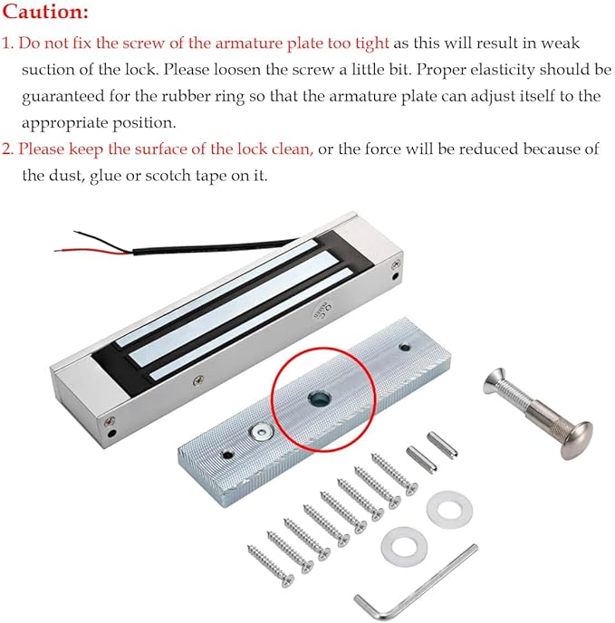 Electric Magnetic Lock 180KG 350LBS Holding Force Electromagnet Lock 12V Fail - Image 3