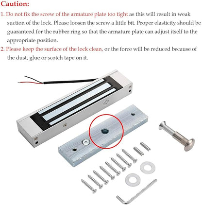 Electric Magnetic Lock 180KG 350LBS Holding Force Electromagnet Lock 12V Fail - Image 3