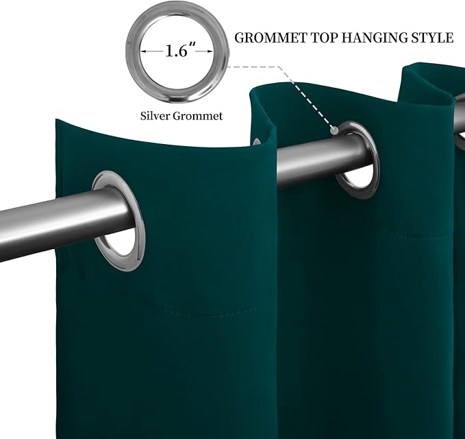 Easy-Going Blackout Curtains for Bedroom, Solid Thermal Insulated Grommet and - Image 5