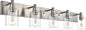 TODOLUZ 5-Light Vanity Light Fixture in Brushed Nickel, Modern Wall Sconce by TODOLUZ
