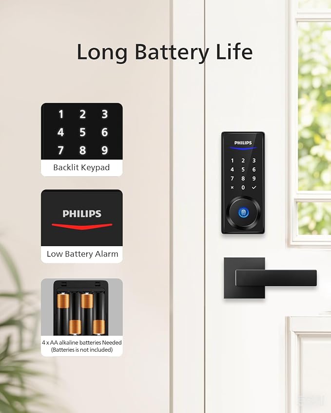 Philips Smart Lock with Handles, Keyless Entry Door Lock Set, Smart Door Lock - Image 7