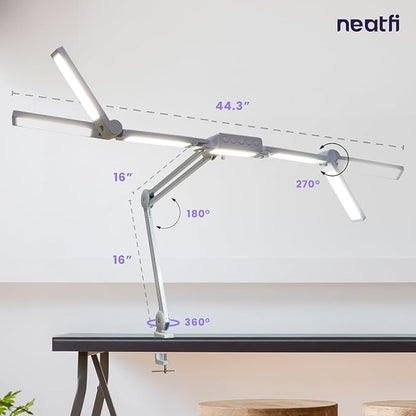 Neatfi 3, 000 Lumens LED Desk Lamp, 360 SMD LEDs, CRI 95, Adjustable Light Modes - Image 4