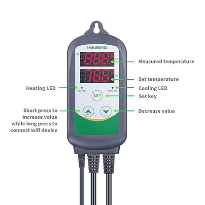 Inkbird WiFi ITC-308 Digital Temperature Controller Thermostat Remote - Image 3