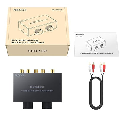 PROZOR RCA Switch 4 Way Bi-Directional RCA Splitter - Image 9