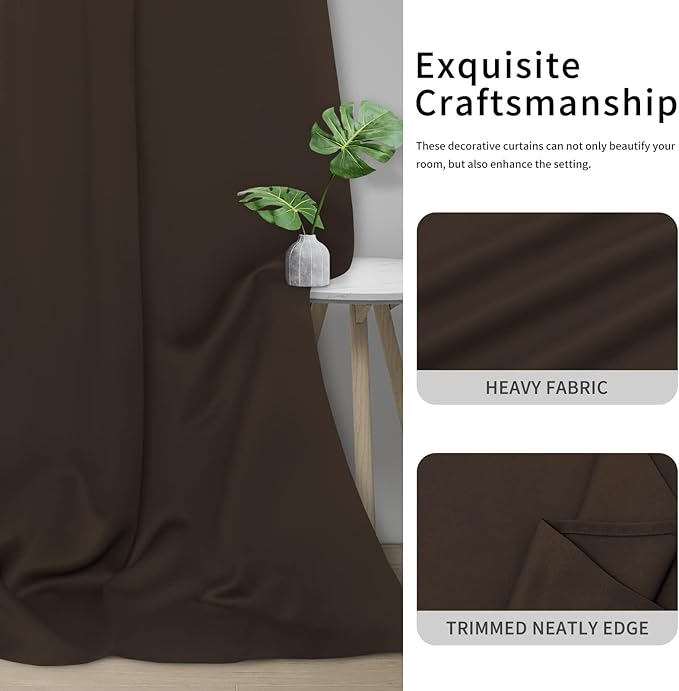 Easy-Going Blackout Curtains for Bedroom, Solid Thermal Insulated Grommet and - Image 5