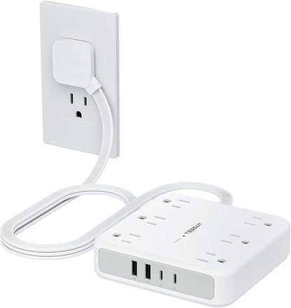 TESSAN Surge Protector Power Strip 2100J, 5 FT Extension Cord by TESSAN