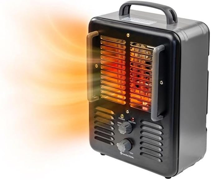 Comfort Zone Electric Portable Milkhouse Style Utility Space Heater by ComfortZone