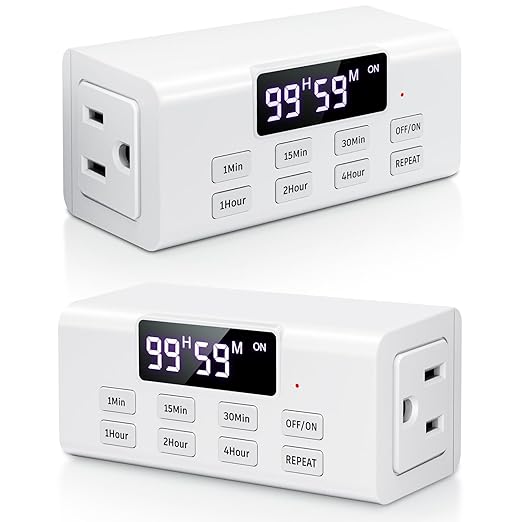 COKWEL Countdown Timer Outlet, Large Screen and Repeat Function, Inodoor Auto by COKWEL