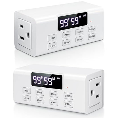 COKWEL Countdown Timer Outlet, Large Screen and Repeat Function, Inodoor Auto by COKWEL