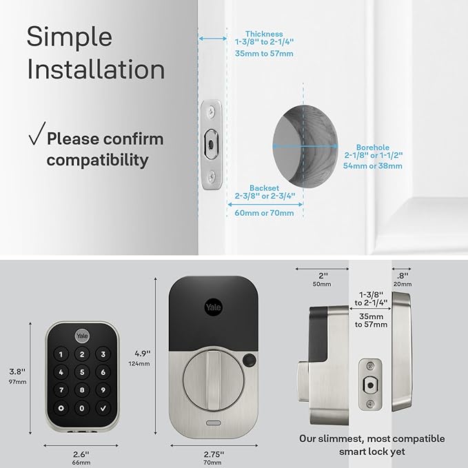 Yale Assure Lock 2 – Satin Nickel Smart Lock - Image 9