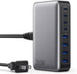 USB C Charger 200W USB C Charger Block, Upgraded GaN III 8-Port Fast Charging by GKUTW