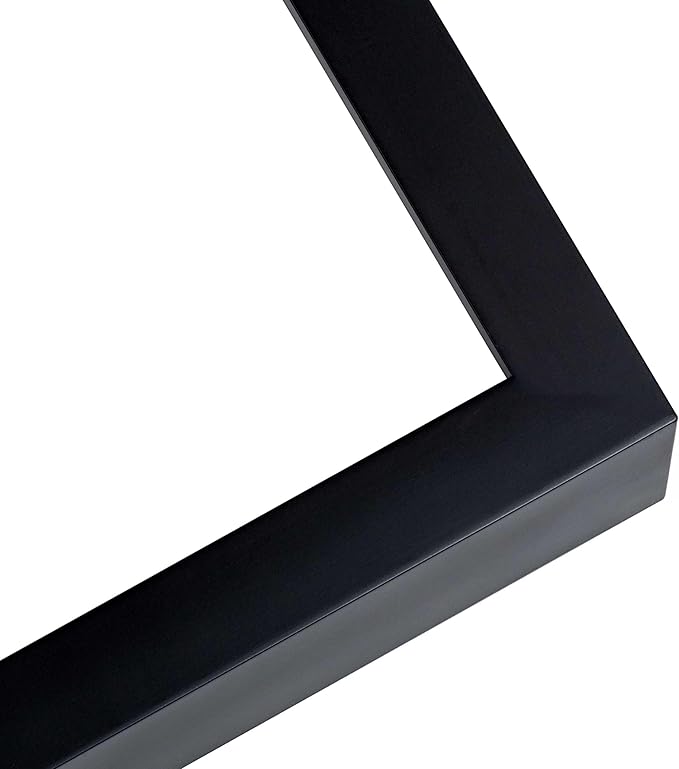 27x40 Shadow Box Frame Black | 1 Inch Deep Solid Wood Shadowbox Display Frame | by CustomPictureFrames