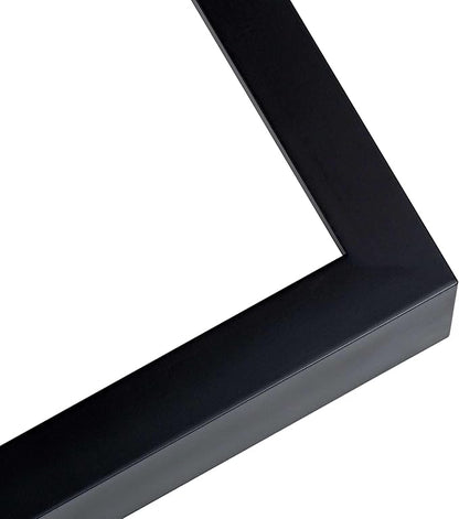 27x40 Shadow Box Frame Black | 1 Inch Deep Solid Wood Shadowbox Display Frame | by CustomPictureFrames