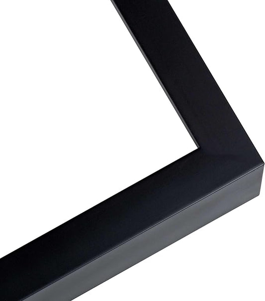 25x40 Shadow Box Frame Black | 1 Inch Deep Solid Wood Shadowbox Display Frame | by CustomPictureFrames