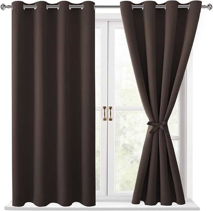 Hiasan Blackout Curtains for Bedroom, 52 x 54 Inches Long by Hiasan