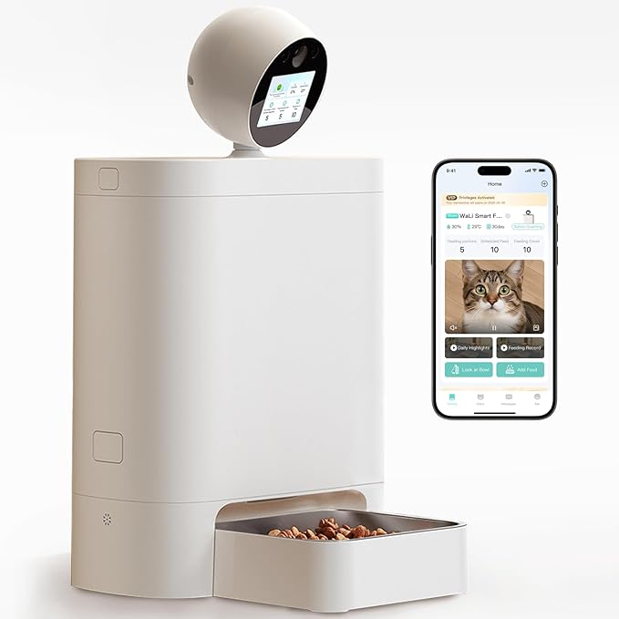 Automatic Cat Feeder with Camera 360°, 2K HD Pet Feeder with Night Vision & by Unknown