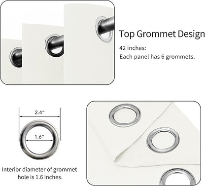 Easy-Going Blackout Curtains for Bedroom, Solid Thermal Insulated Grommet and - Image 4