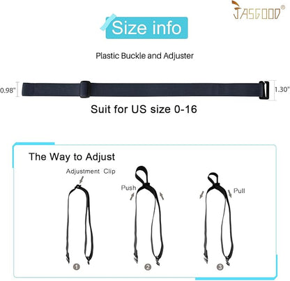 JASGOOD Women No Show Stretch Belt Elastic Web Strap Belt - Image 7