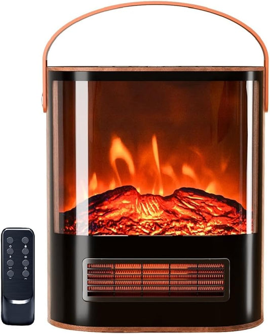 ROVSUN 1500W Electric Fireplace Stove, Realistic Flame Effect, Adjustable by ROVSUN