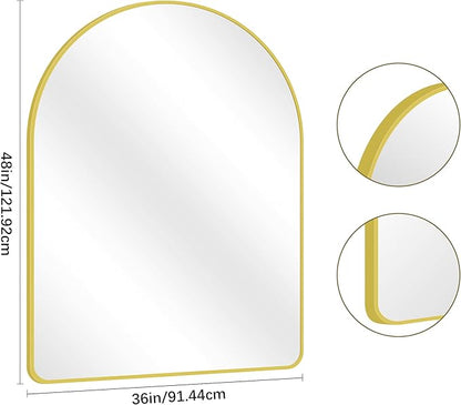 Arched Bathroom Mirror, Wall Mounted Mirror, Living Room, Vertically Hanging or - Image 7