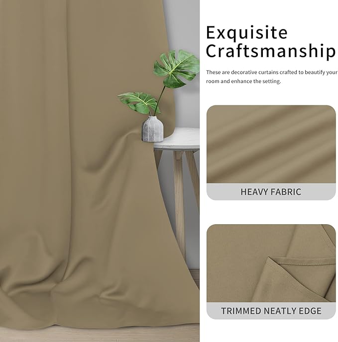 Easy-Going Blackout Curtains for Bedroom, Solid Thermal Insulated Grommet and - Image 5