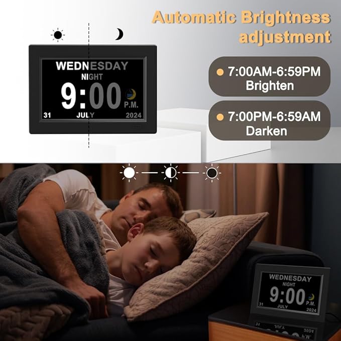 CAZOKASI 8inch Extra Large Impaired Vision Digital Alarm Clock - Image 4