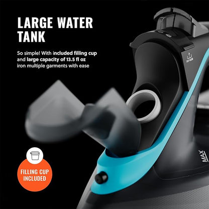 Pursteam SteamBurst+ 1750W Steam Iron, Ceramic Soleplate, Adjustable Steam - Image 9