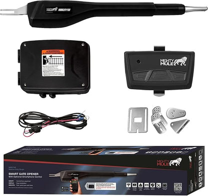 Mighty Mule MM371W Automatic Gate Opener, Smart and Solar Ready, Includes Gate by MightyMule