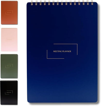| Meeting Notebook for Work | 8.25" x 11.75" | Project Planner | Simple Design by MerelyHome