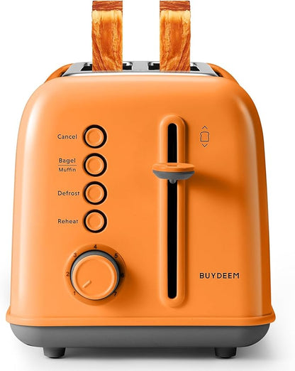 BUYDEEM DT620 2-Slice Toaster, Extra Wide Slots, Retro Stainless Steel by BUYDEEM