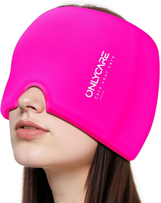 ONLYCARE Migraine Relief Cap, Upgraded Odorless Migraine Ice Head Wrap by ONLYCARELLC